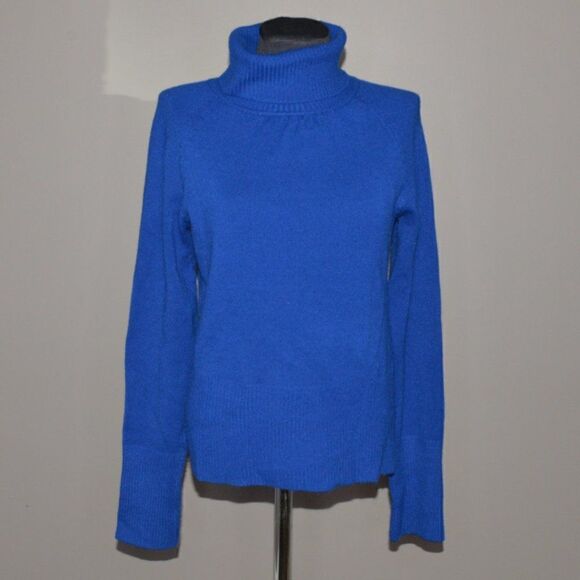 Cobalt Blue Turtleneck Sz M - Picture 2 of 4